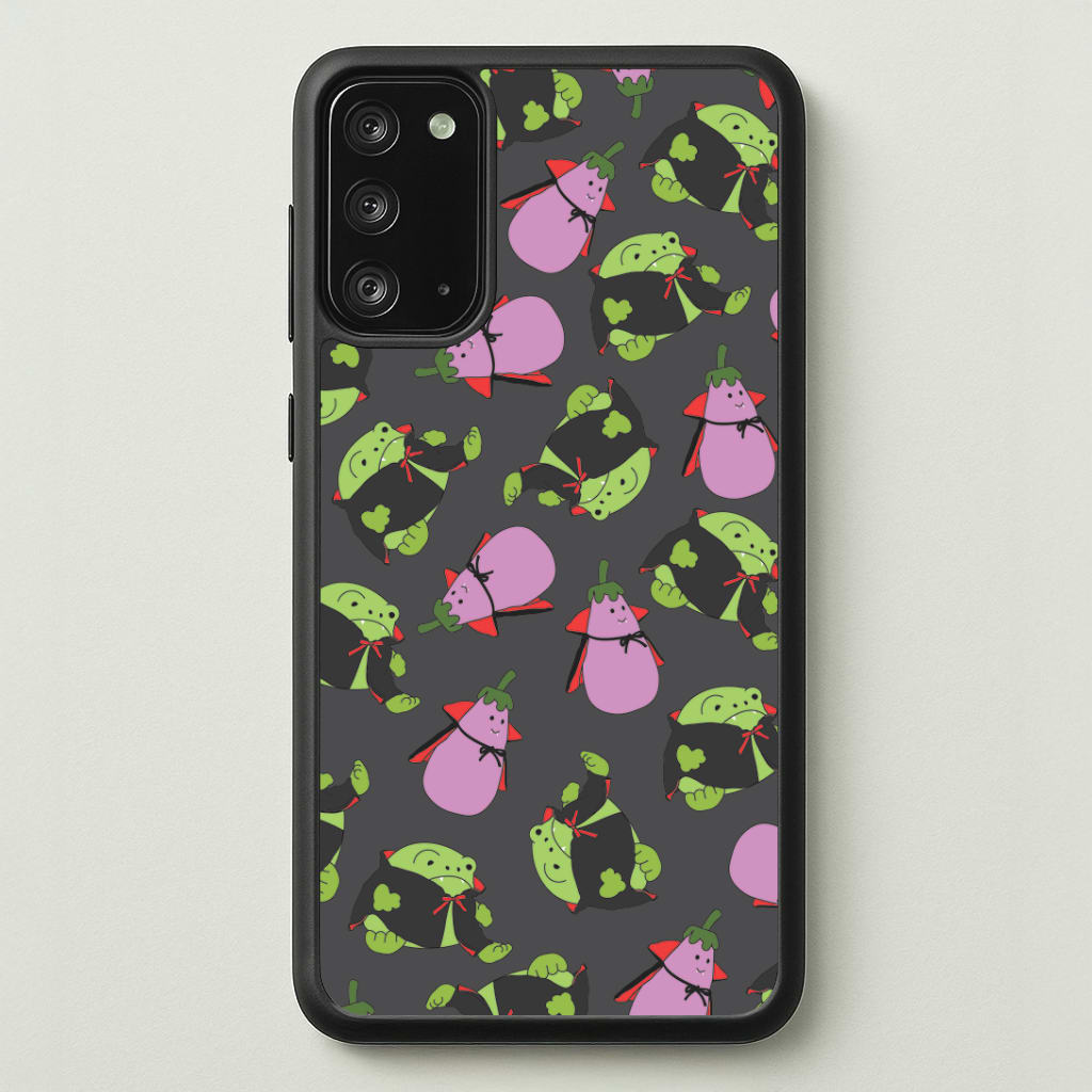 Vampire Frogs And Vegetables Pattern - Halloween Galaxy Note 20 Case