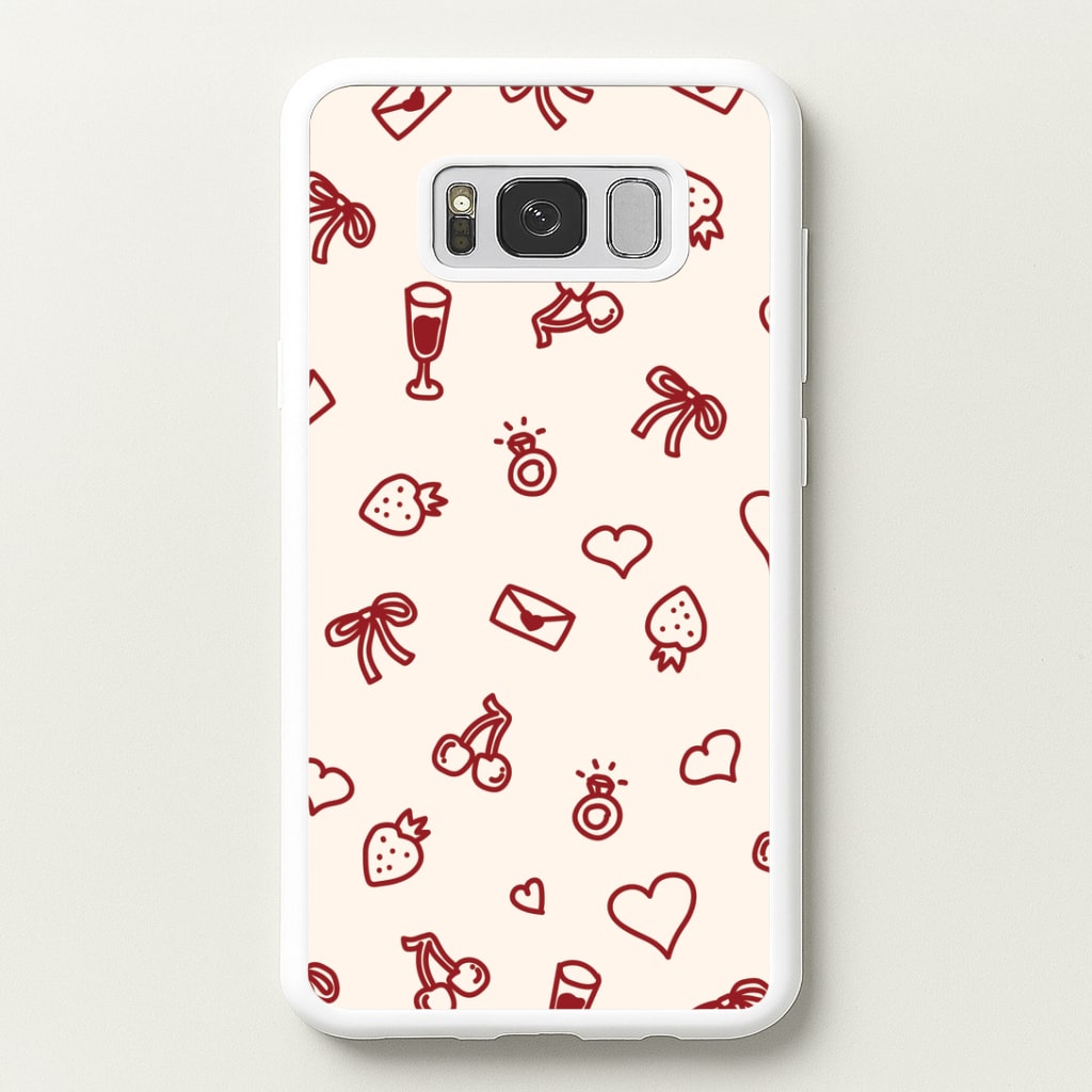 Valentines Doodles Galaxy S8 Plus Case