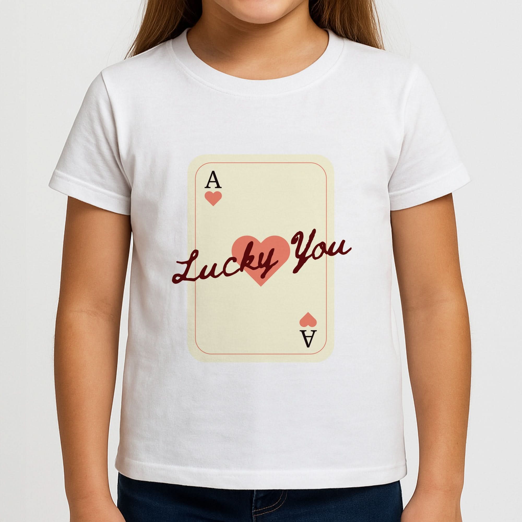 Lucky You Card Girls T-Shirt