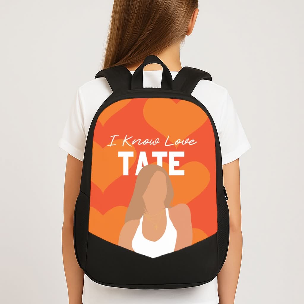 I Know Love Pattern School Bag