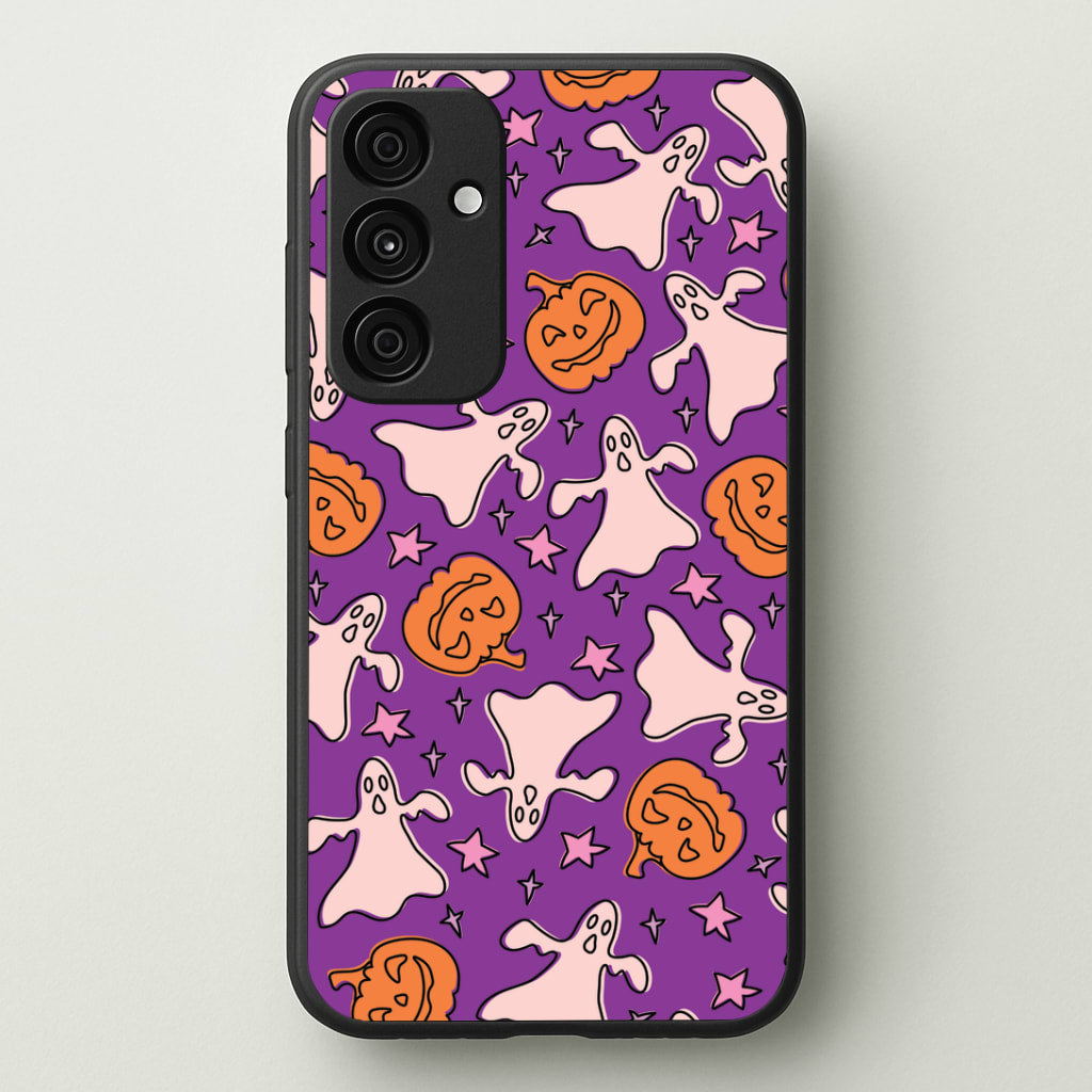 Abstract Halloween Pattern Galaxy A35 Case
