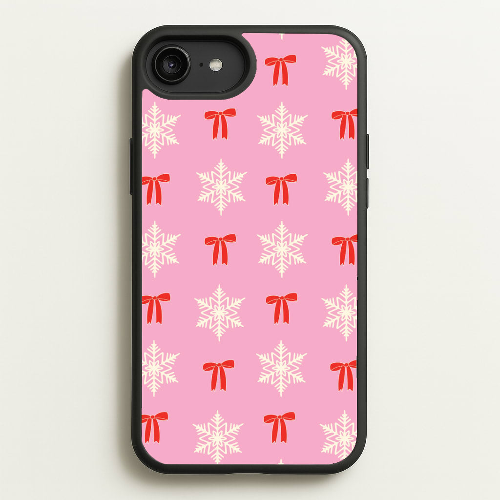 Coquette Bows And Snowflakes Pattern iPhone 6 Plus / 7 Plus / 8 Plus Case
