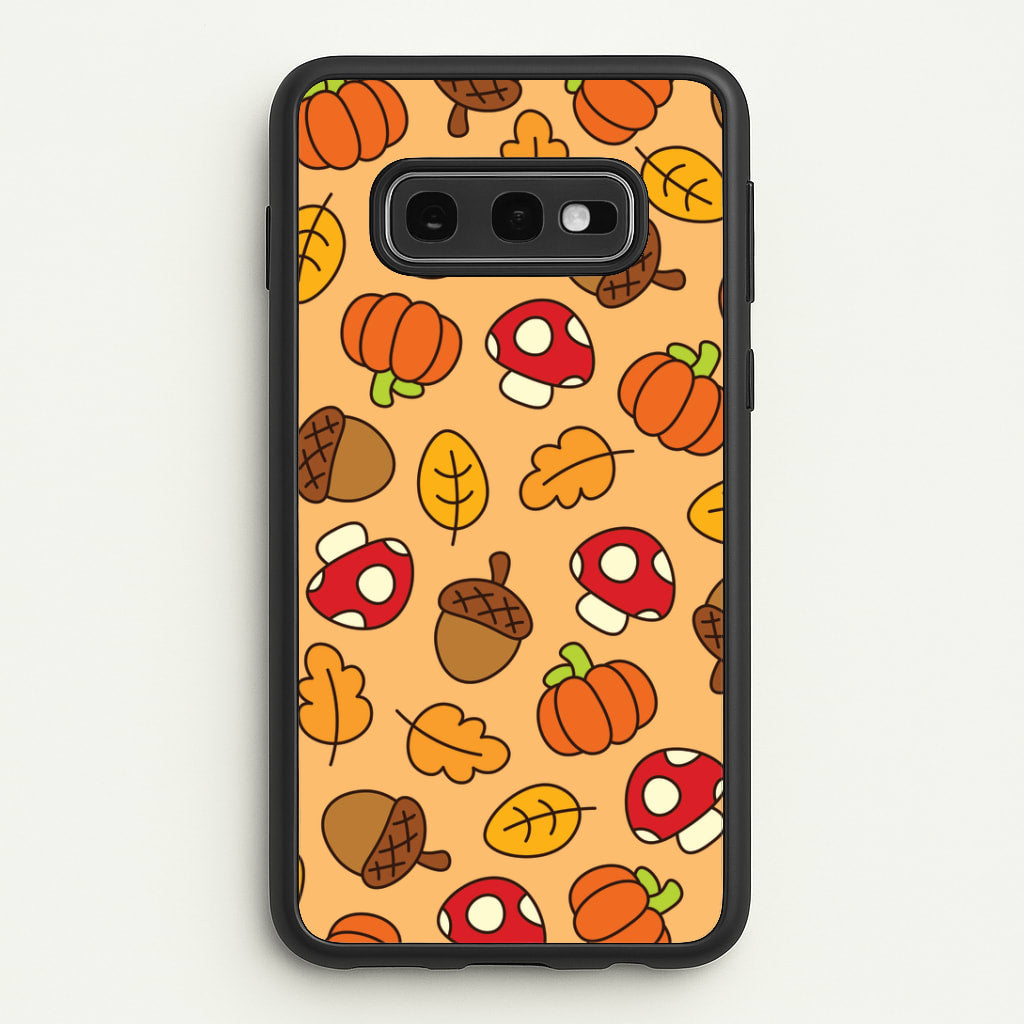 Cartoon Autumn Icons Pattern Galaxy S10e Case