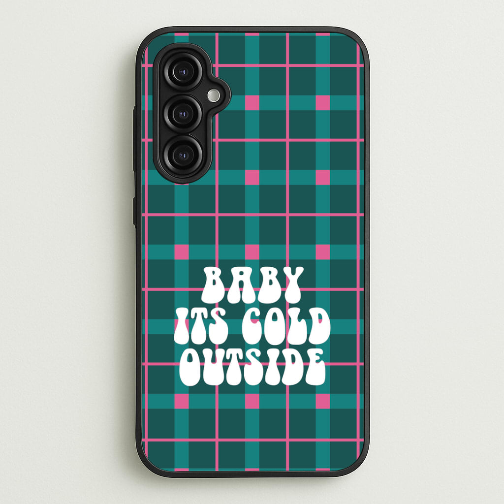 Baby It's Cold Outside Tartan Galaxy A14 Case