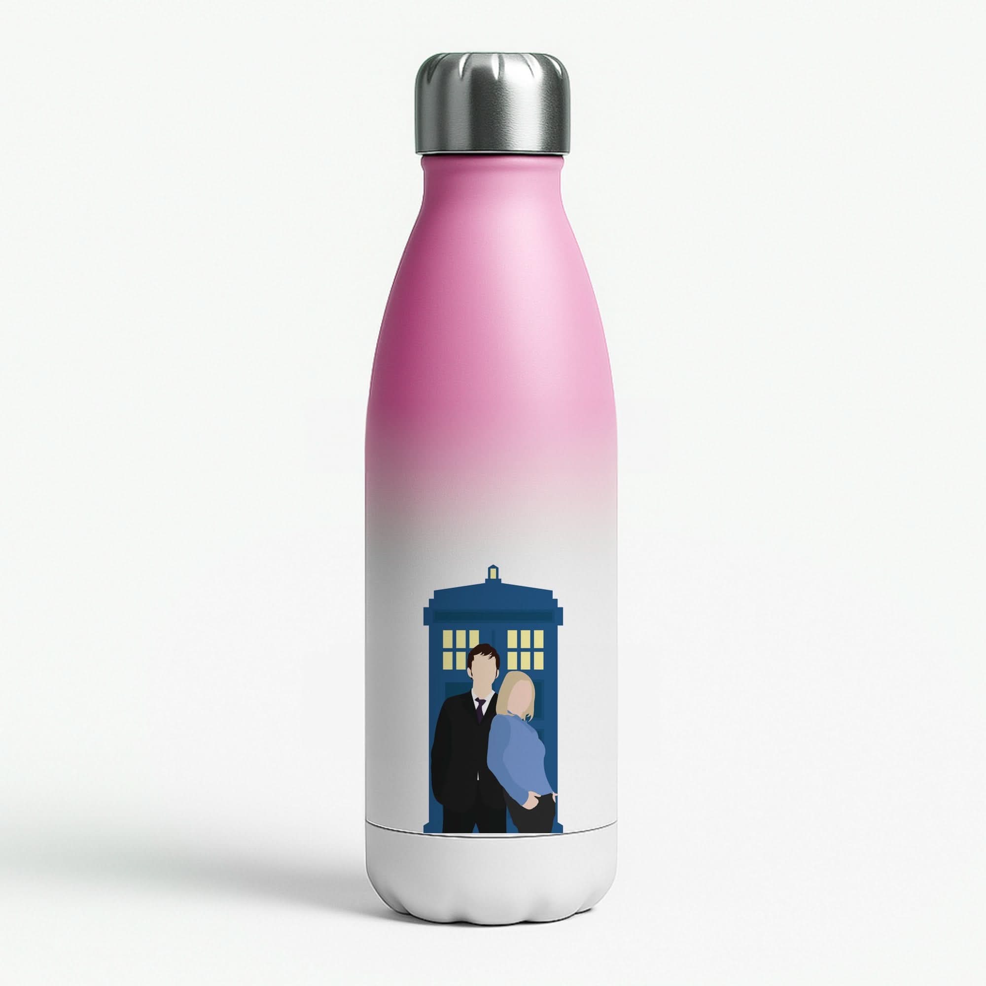 Rose And The Doc Pink Water Bottle