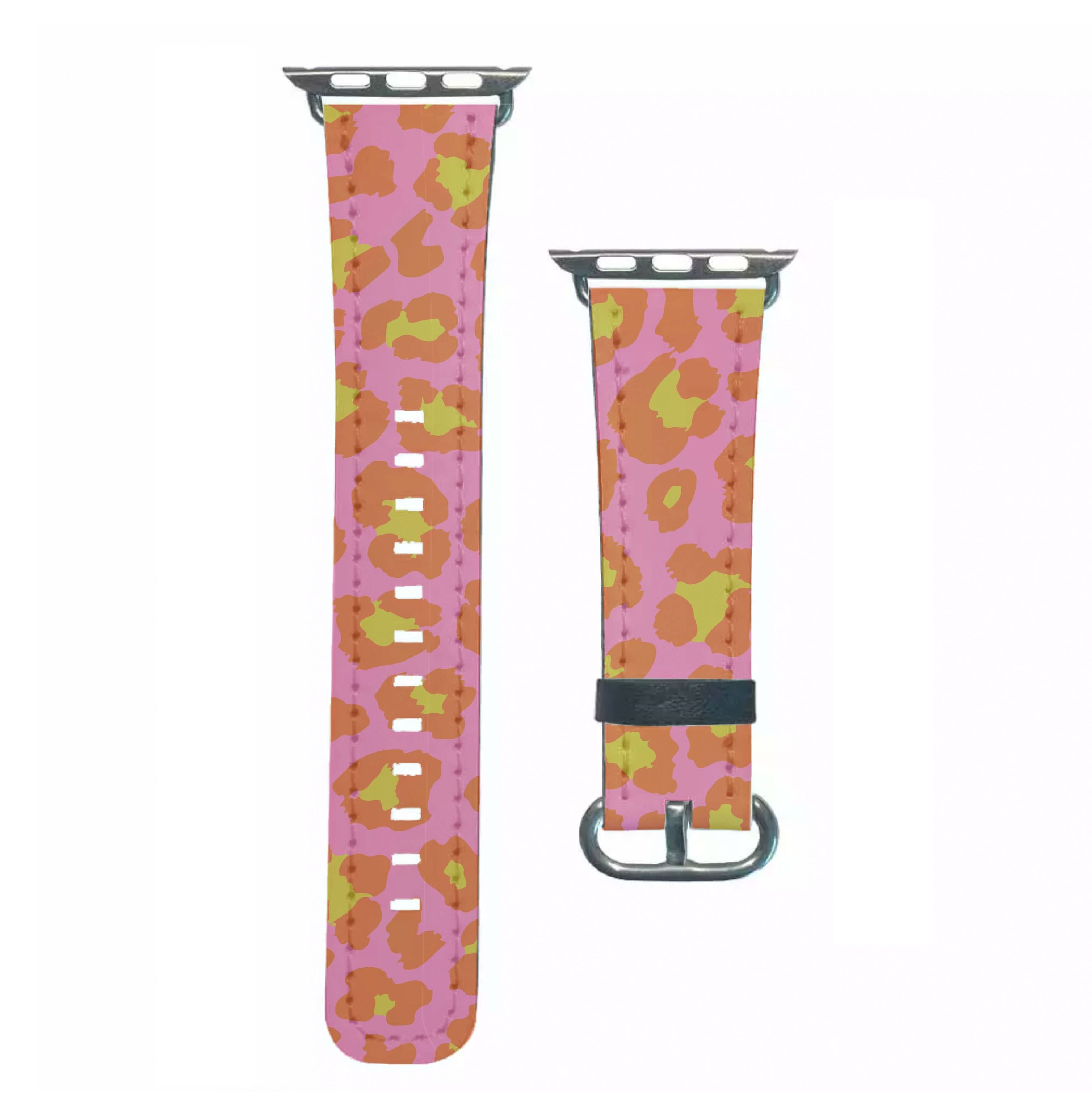 Vibrant Cheetah Print Apple Watch Strap