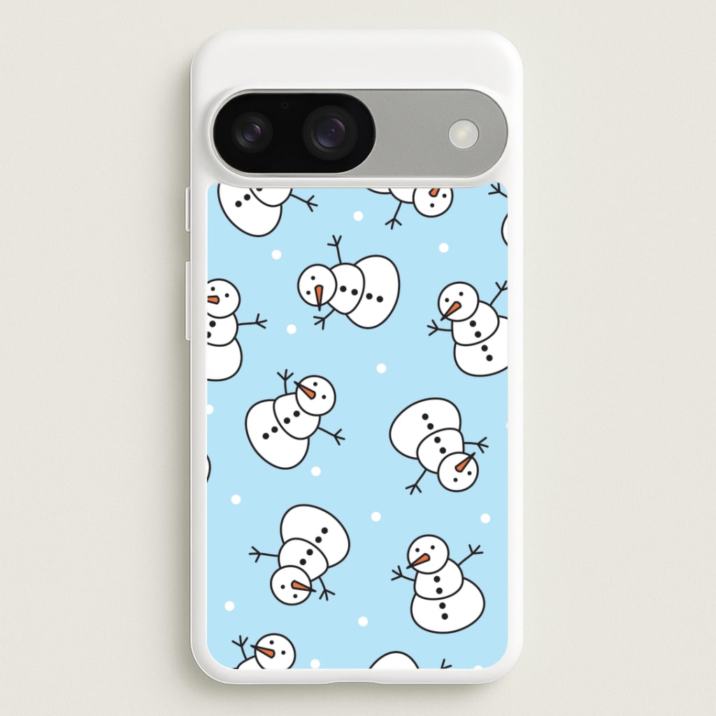 Cartoon Snowmen Pattern Google Pixel 9 / 9 Pro Case