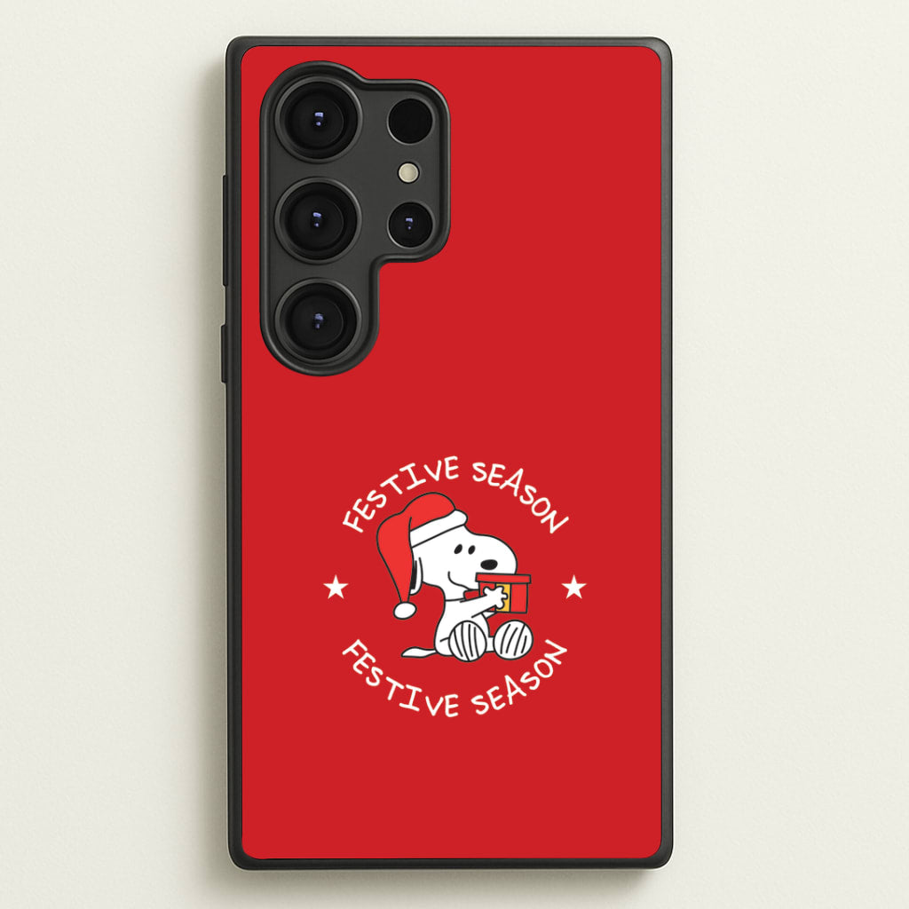 Cartoon Beagle Festive Season Galaxy S25 Ultra Case