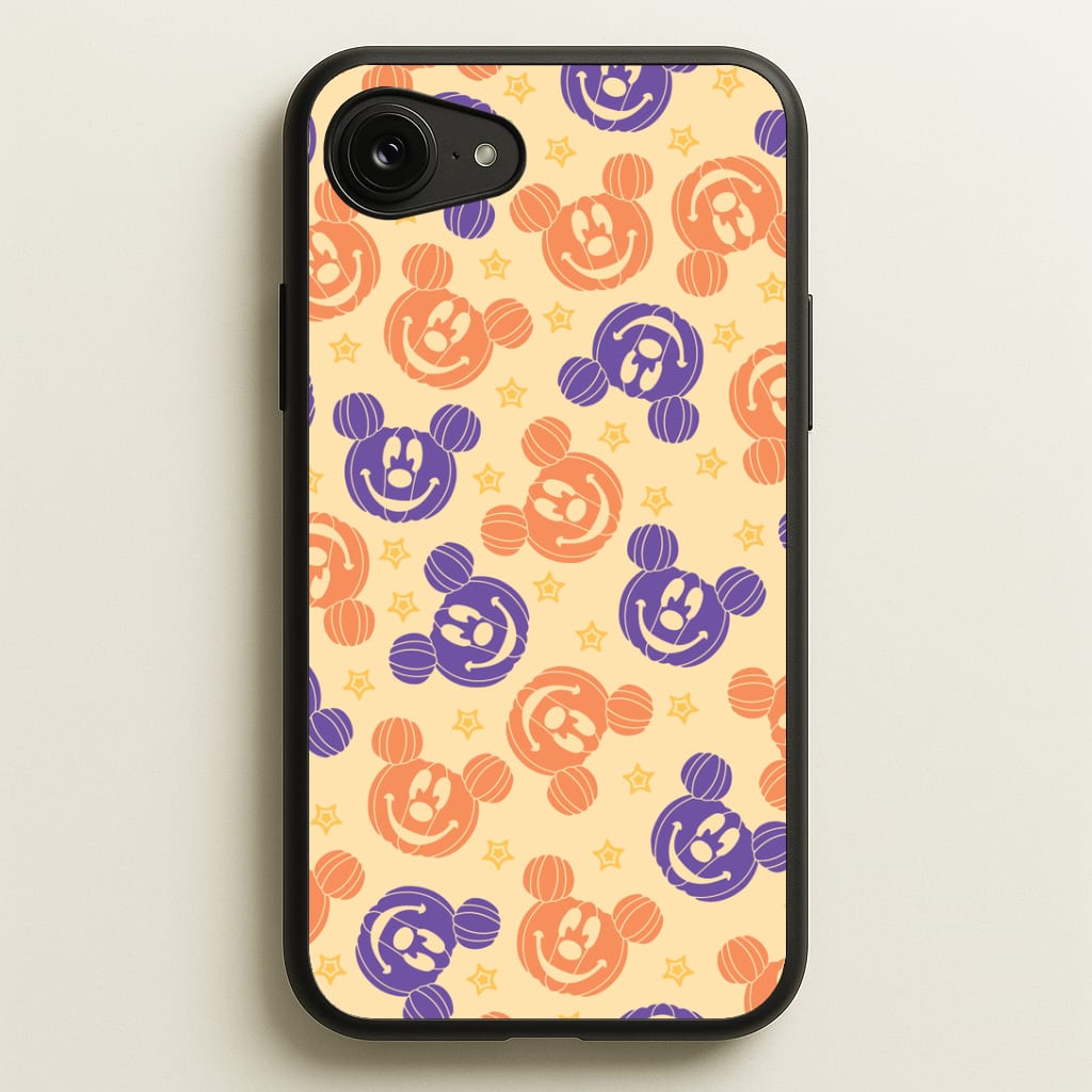 Pumkin Mouse And Stars Pattern iPhone 16e Case