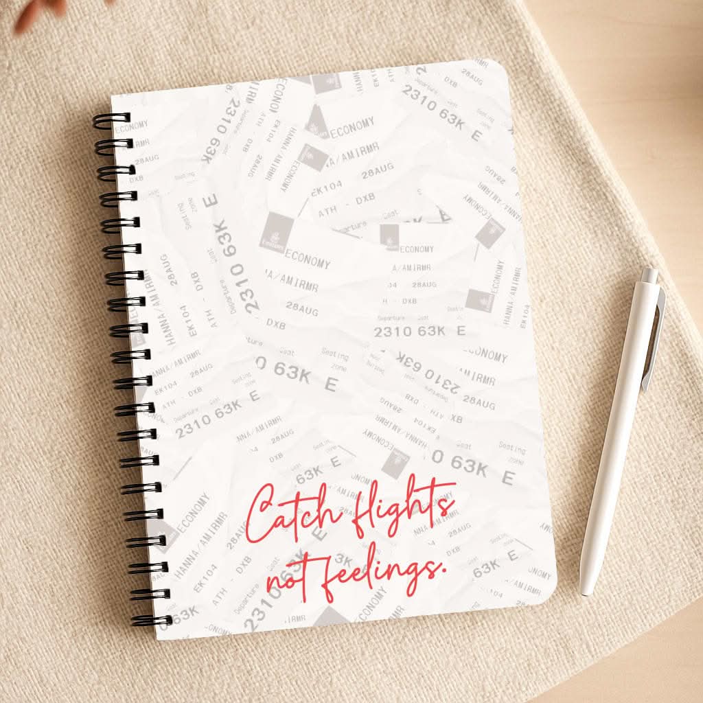 Catch Flights Not Feelings Collage Notepad