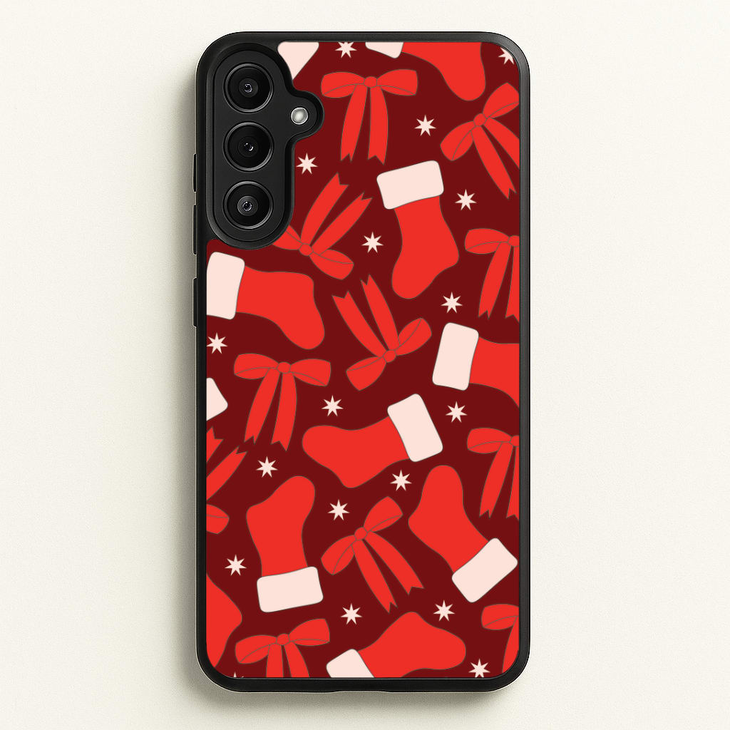 Stockings And Bows Pattern Galaxy A36 Case