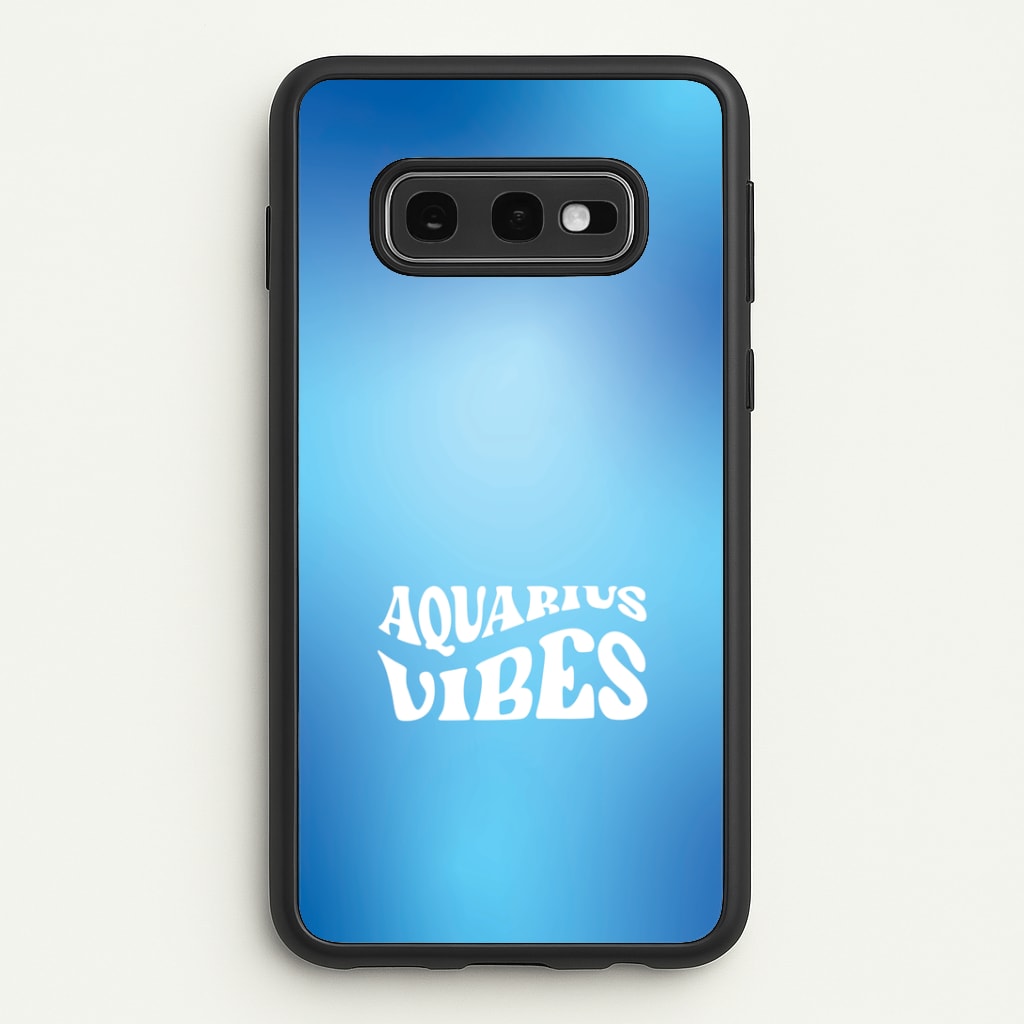 Aquarius Vibes Gradient Zodiac Galaxy S10e Case