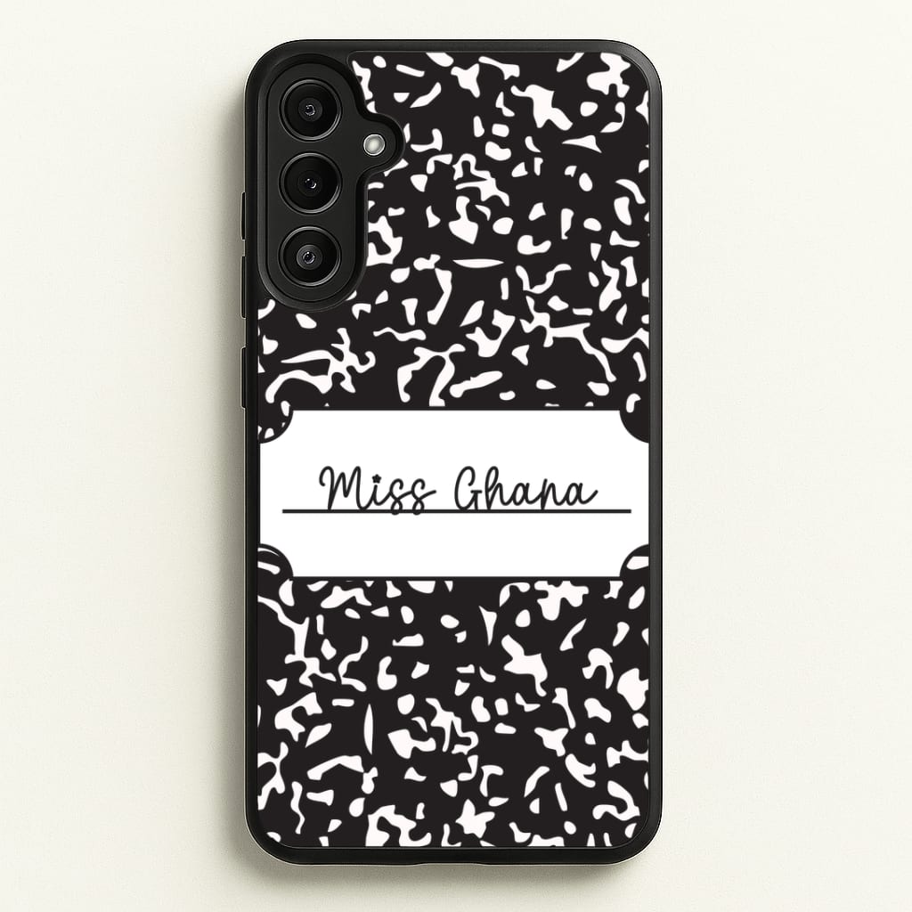 Personalised School Notebook Galaxy A36 Case