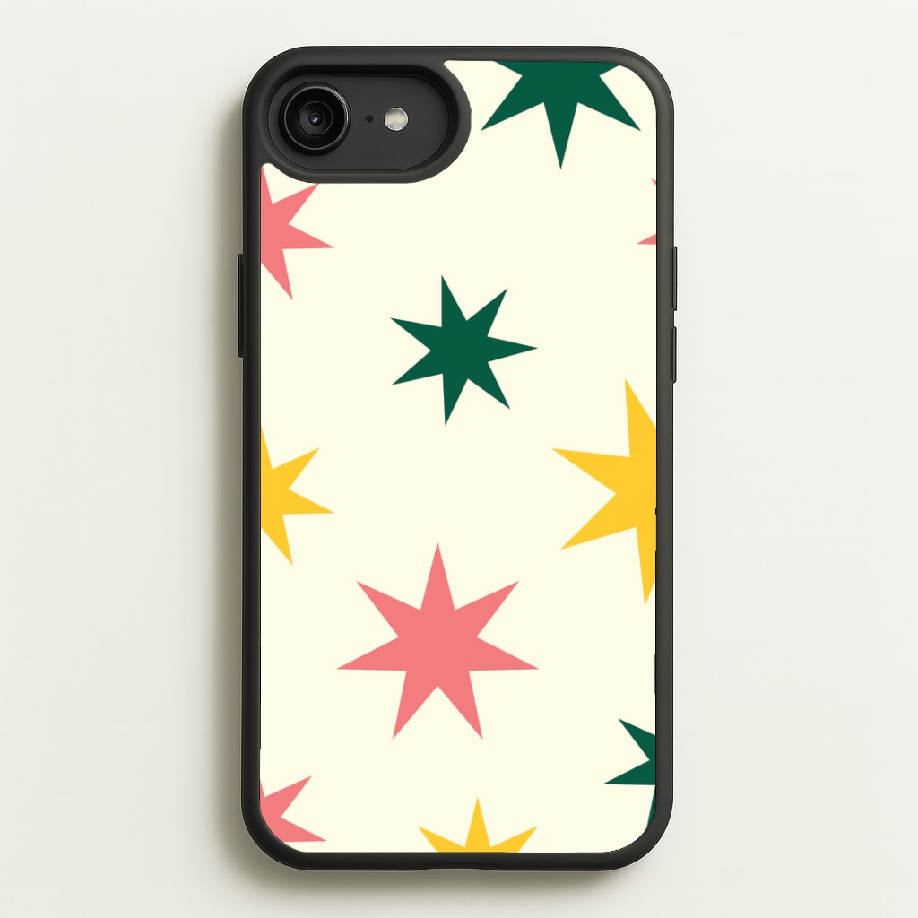 Colourful Christmas Stars Pattern iPhone 6 Plus / 7 Plus / 8 Plus Case