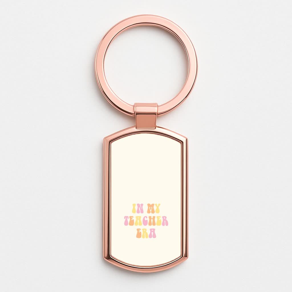 In My Teacher Era Rose Gold Keyring