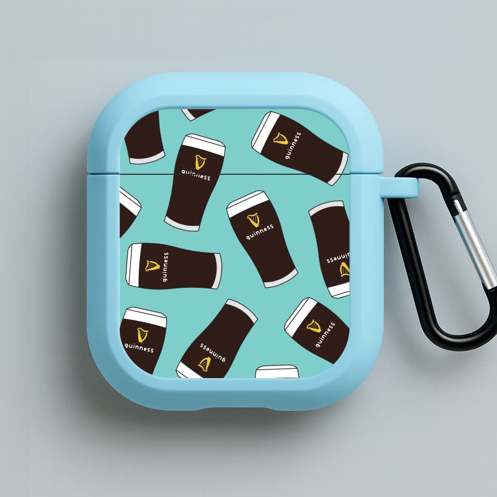 Stout Pint Pattern Blue AirPods Case