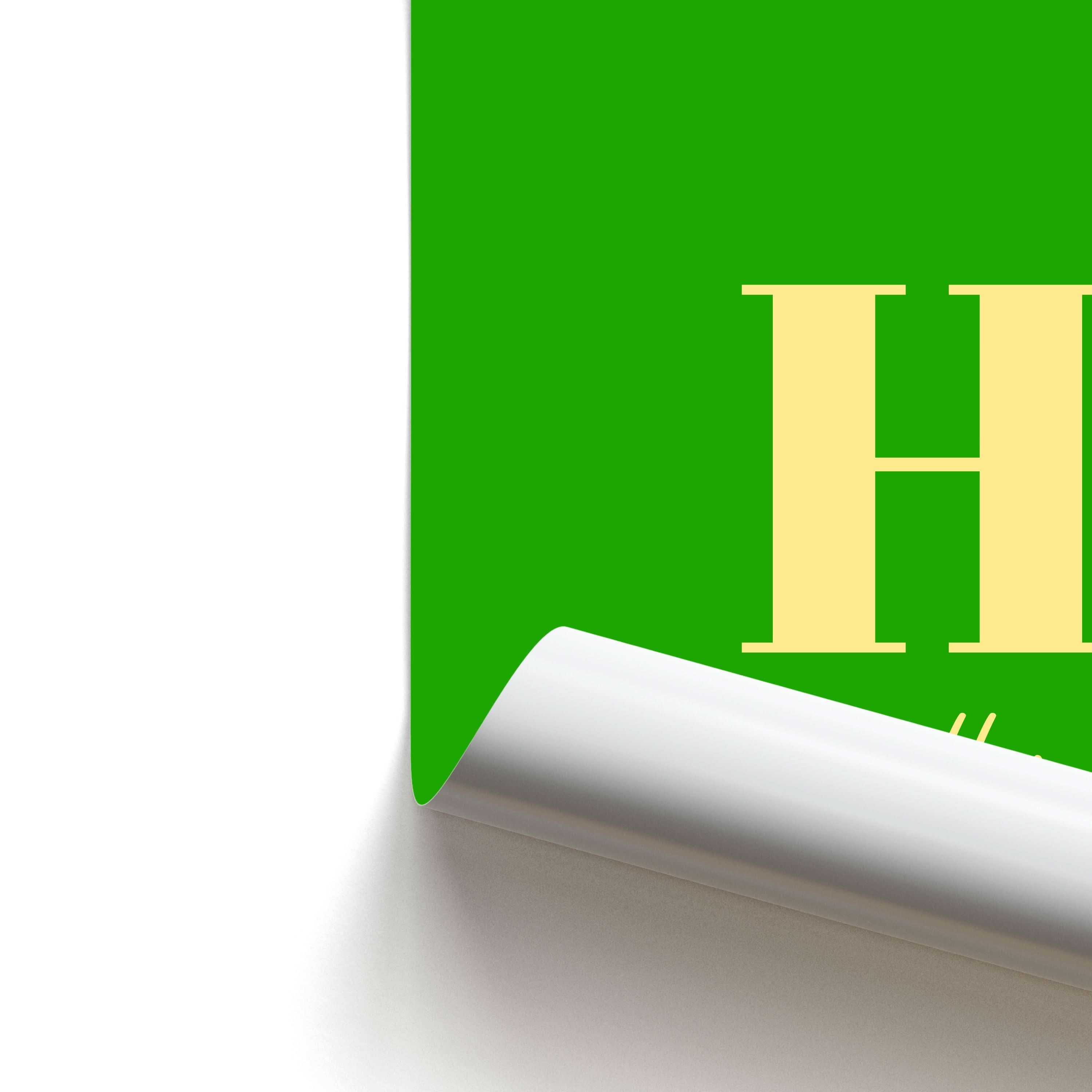 Dark Green Personalised Name Poster