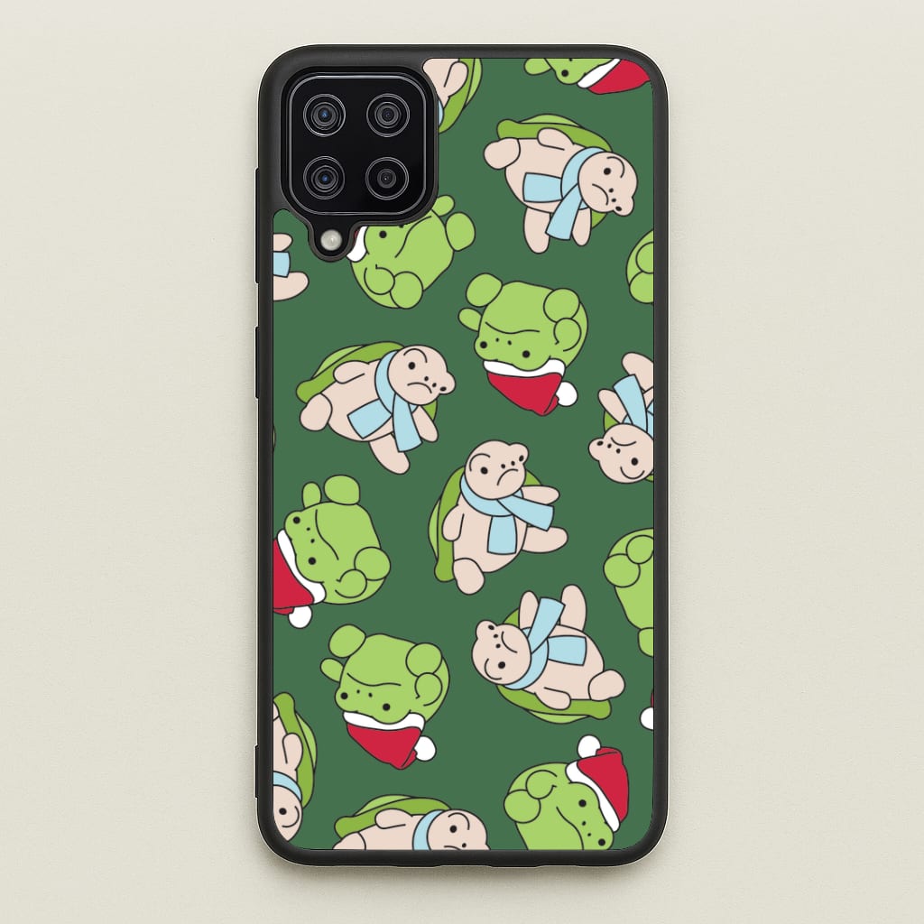 Grumpy Christmas Plushies Pattern Galaxy A12 Case