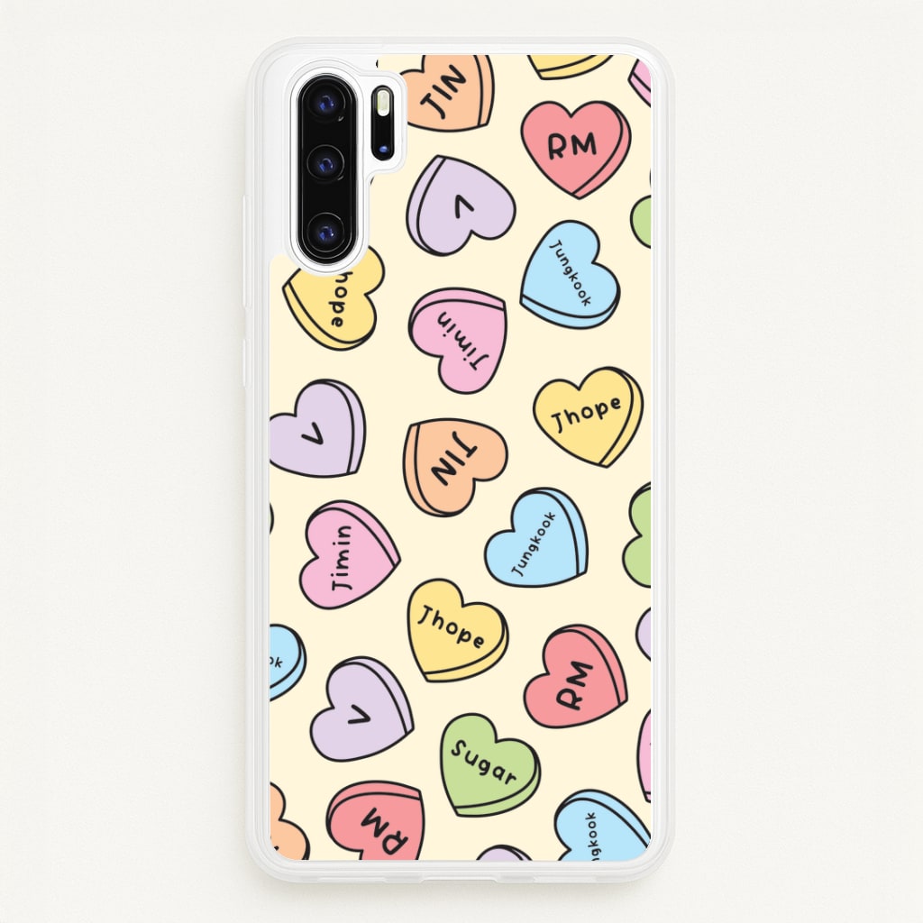 K-Pop Band Members Love Hearts Pattern Huawei P30 Pro Case