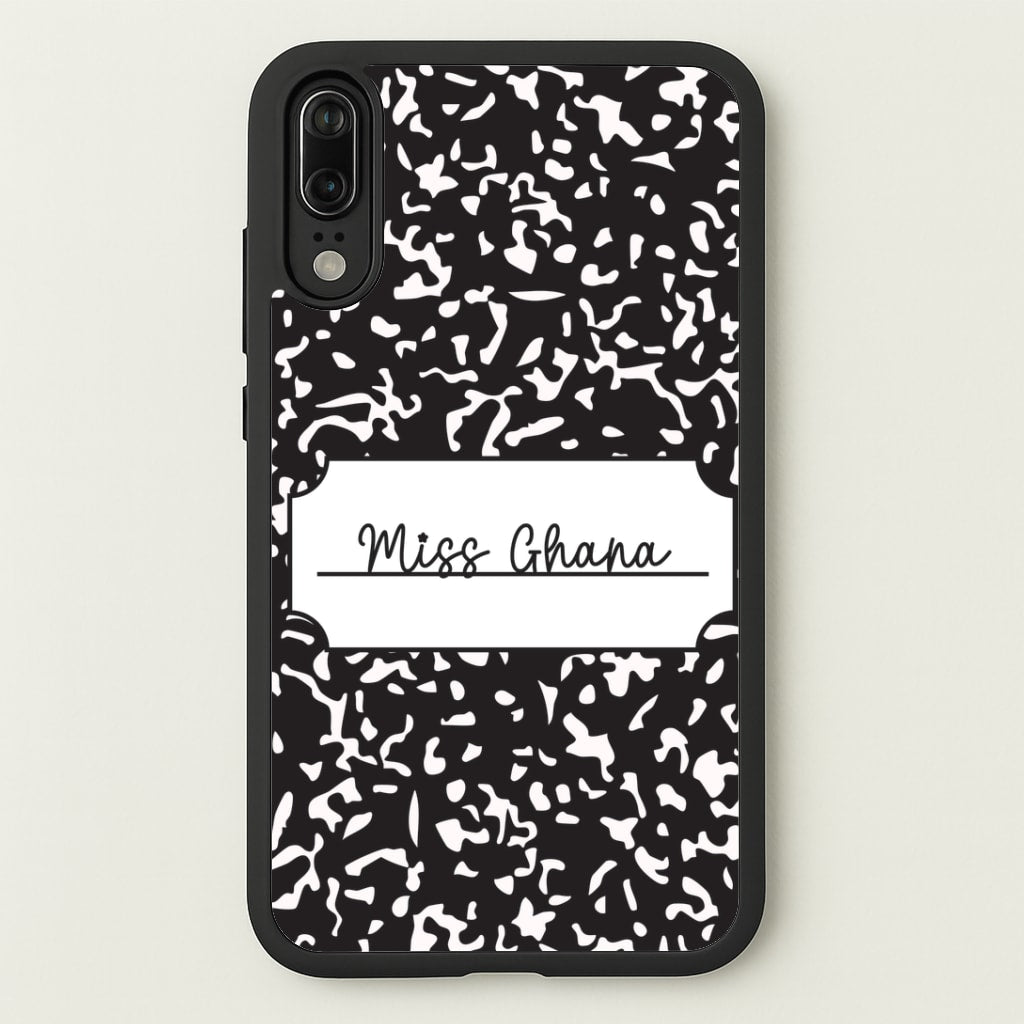Personalised School Notebook Huawei P20 Case