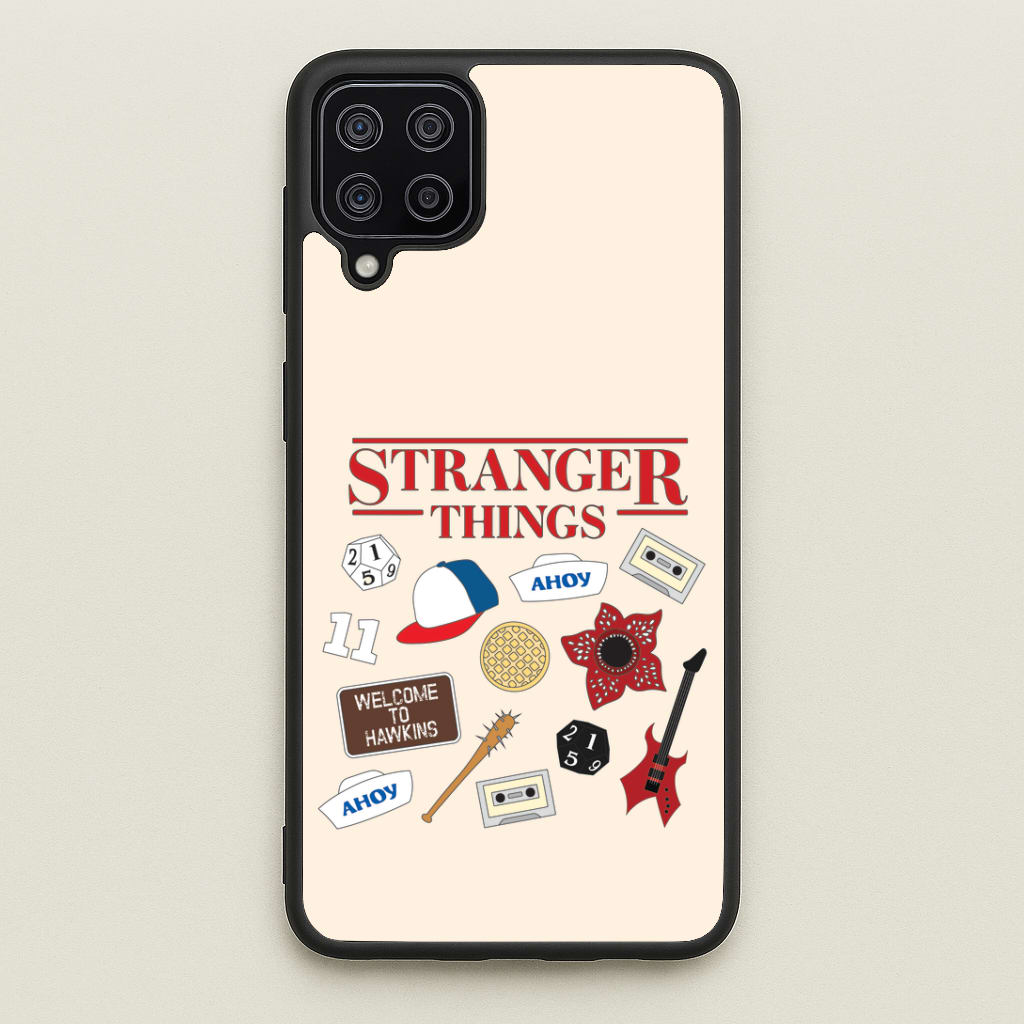 Stranger Things Cartoon Icons Galaxy A12 Case