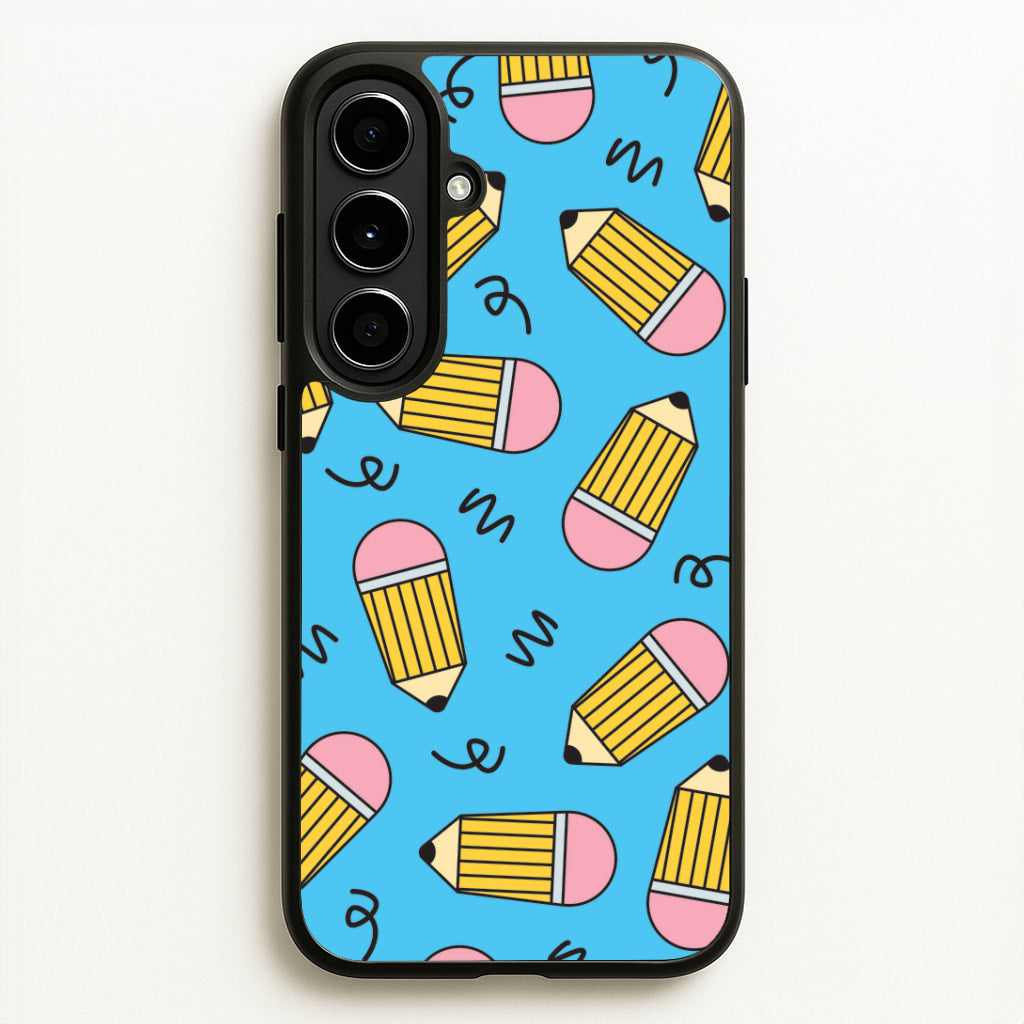 Pencils And Scribbles Pattern Galaxy A56 Case