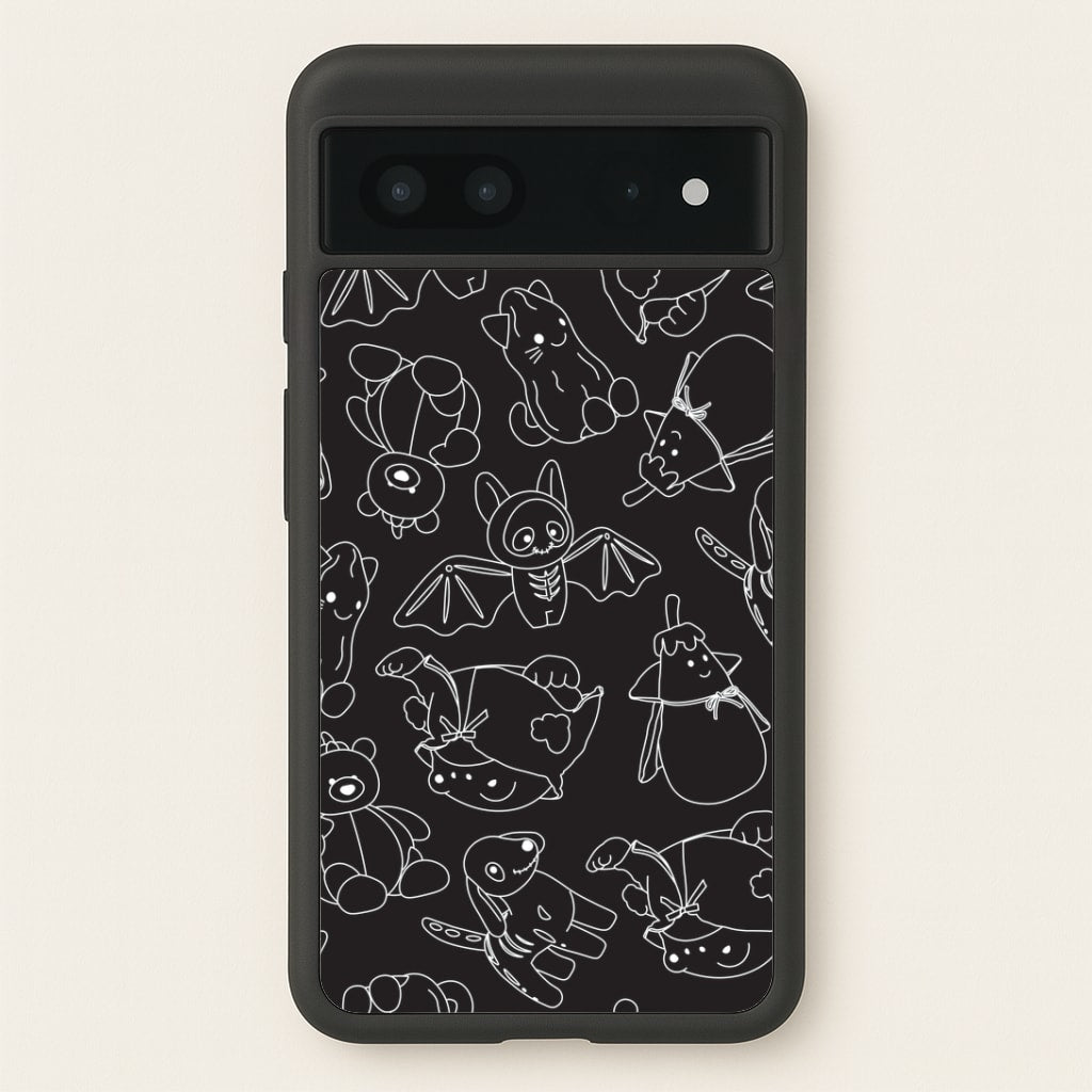 Halloween Plushies Pattern II - Halloween Google Pixel 7 Case