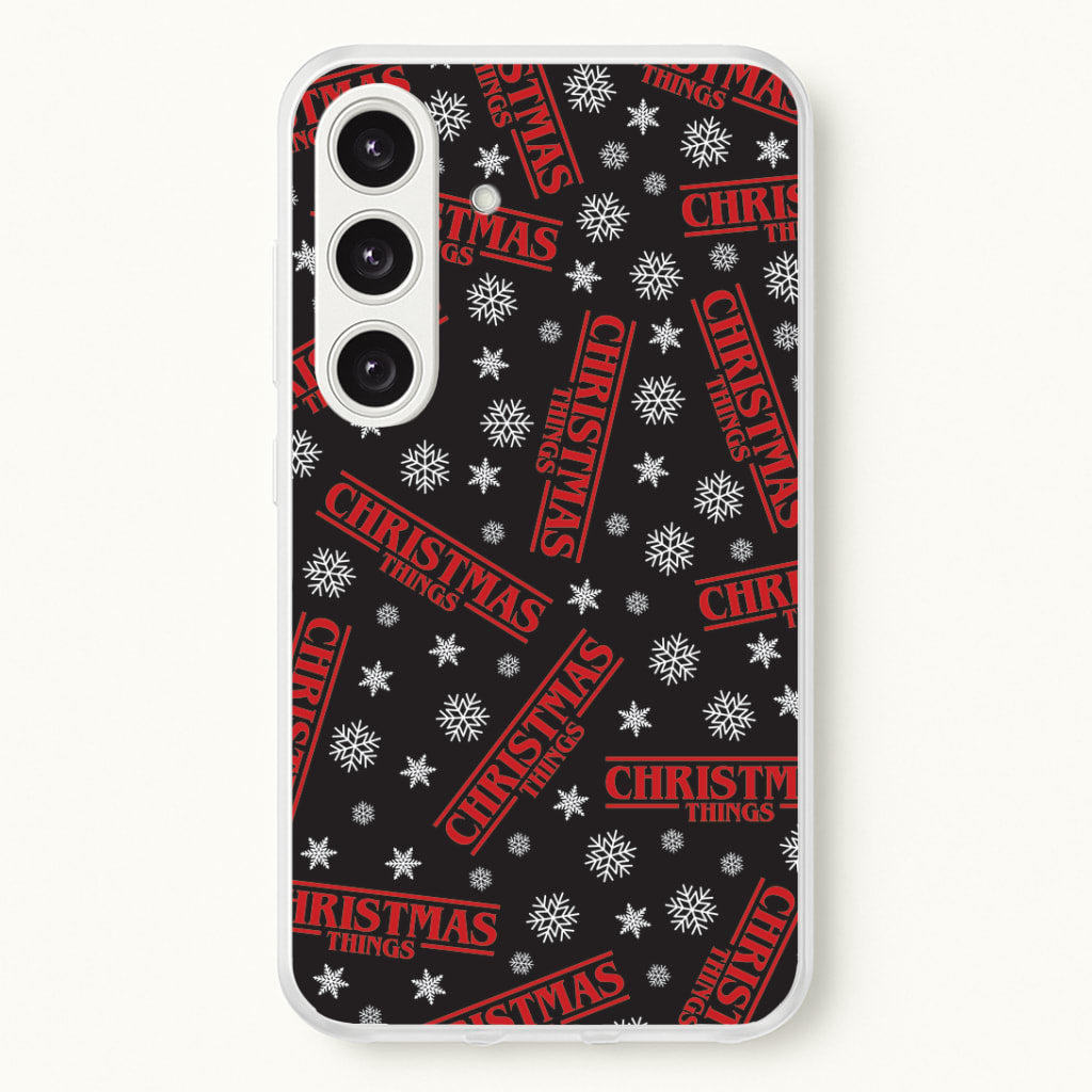 Christmas Things Snowflake Pattern Galaxy S24 Plus Case