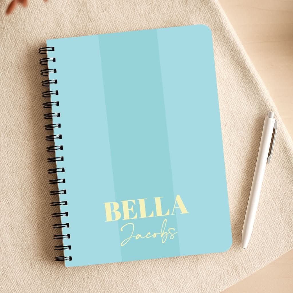 Blue Stripe Personalised Name Notepad