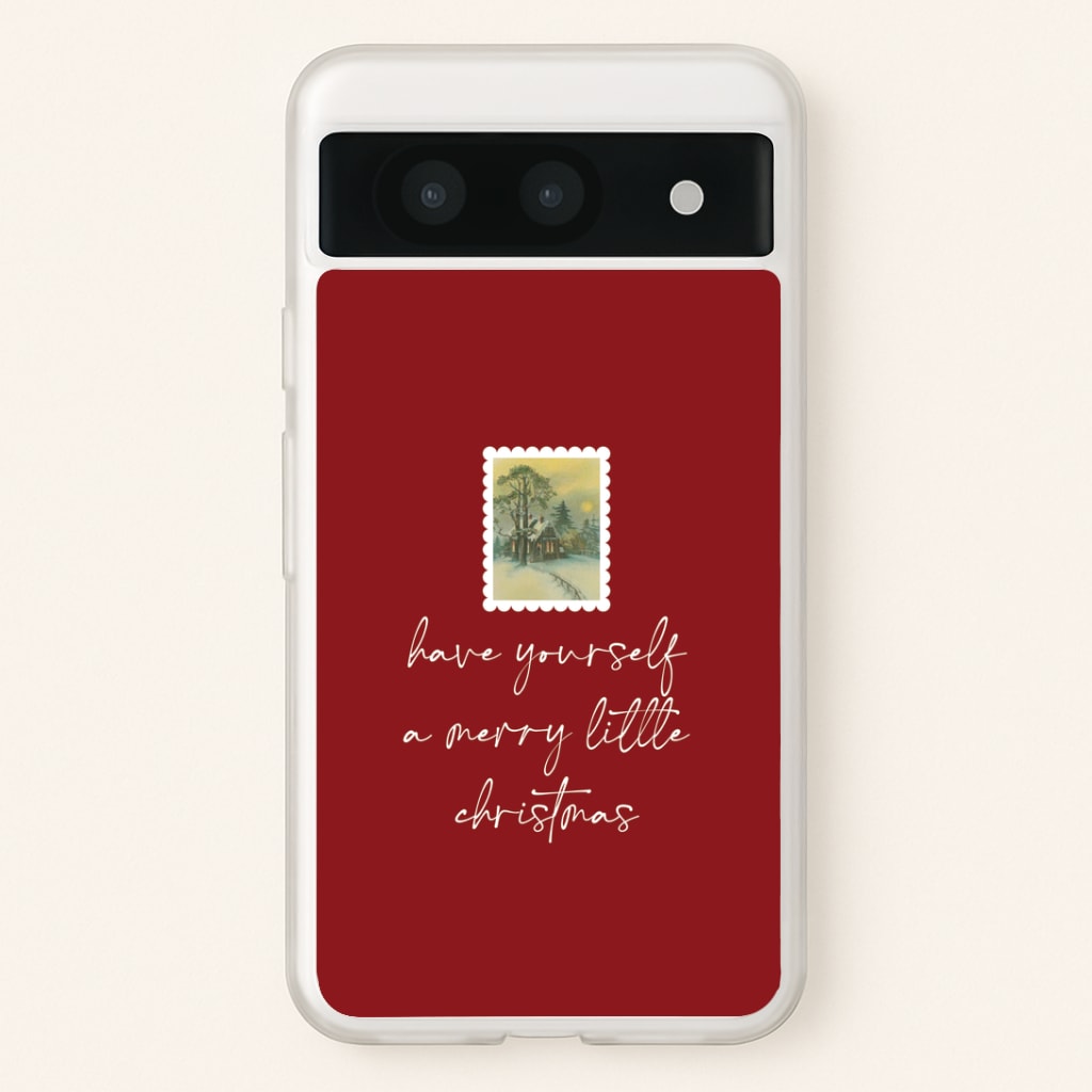 A Merry Little Christmas Stamp Google Pixel 8a Case