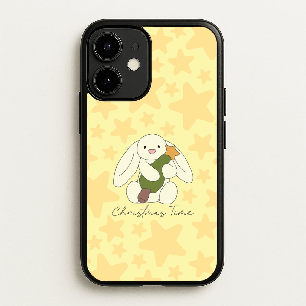 Christmas Bunny Stars Plush iPhone 12 Mini Case