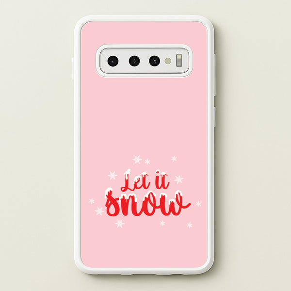Let It Snow Snowflakes Galaxy S10 Case