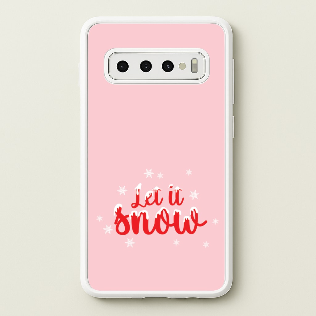 Let It Snow Snowflakes Galaxy S10 Plus Case
