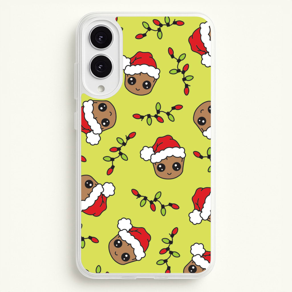 Christmas Tree Hero Pattern Galaxy S25 Edge Case