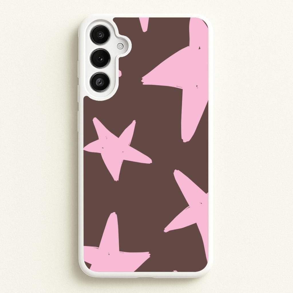 Chocolate & Strawberry Stars Galaxy A34 Case