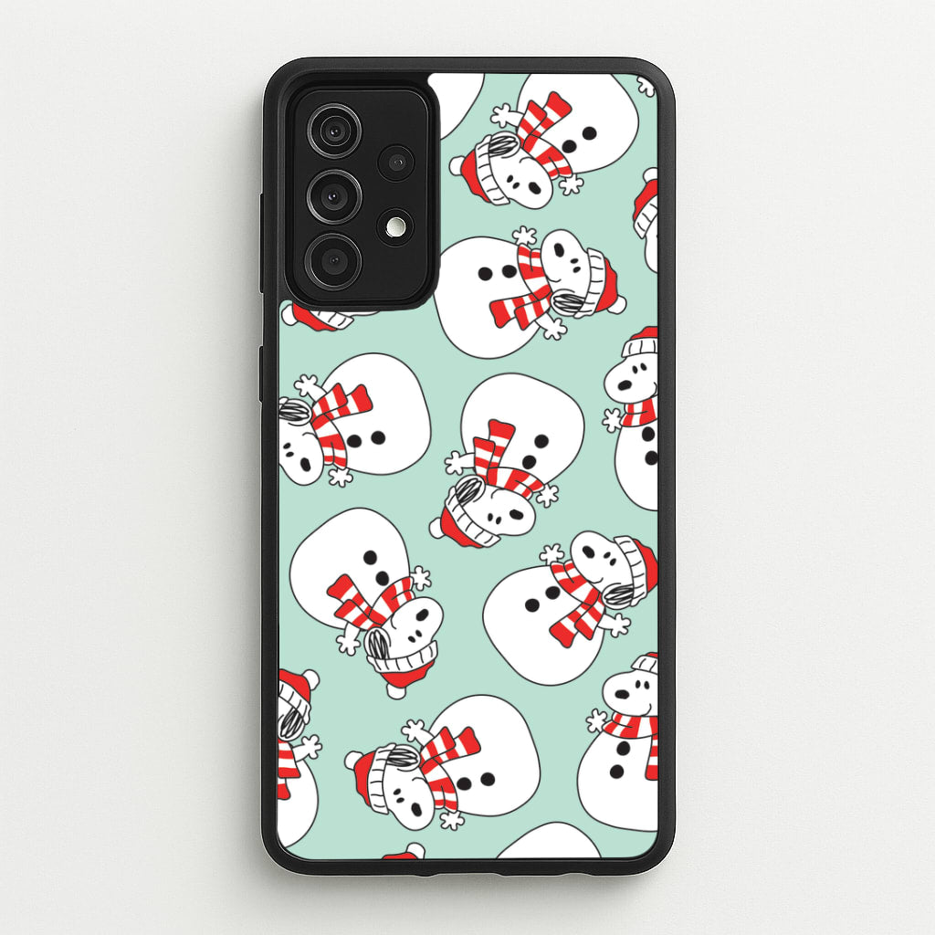 Cartoon Beagle Snowman Pattern Galaxy A52 / A52s Case