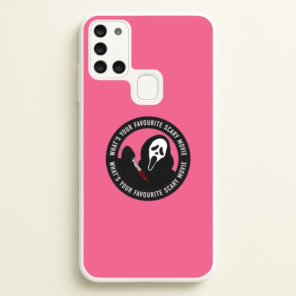 What's Your Favourite Scary Movie Badge Galaxy A21s Case