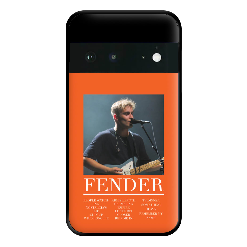 Fender Orange Song List Google Pixel 6a Case
