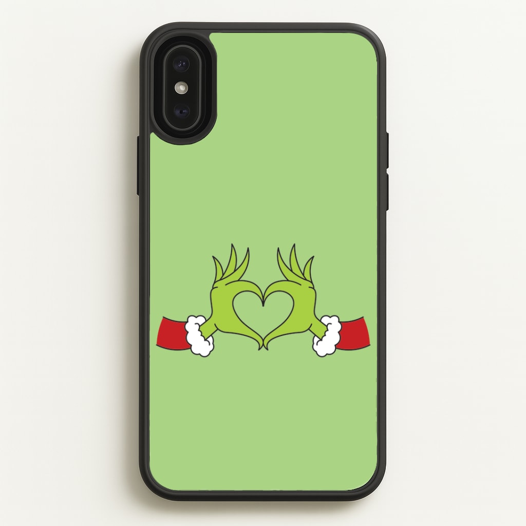 Christmas Green Heart iPhone XS Max Case
