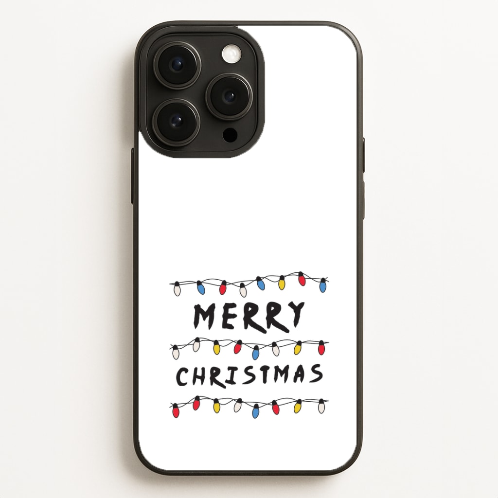 Merry Christmas String Lights iPhone 16 Pro Max Case