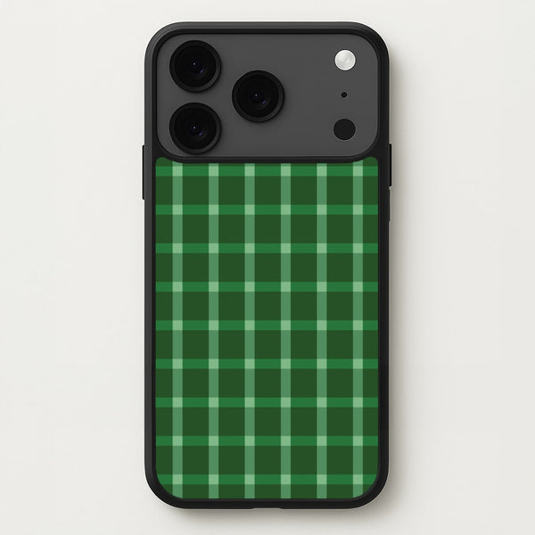 Dark Green Tartan Christmas Pattern iPhone 17 Pro Max Case