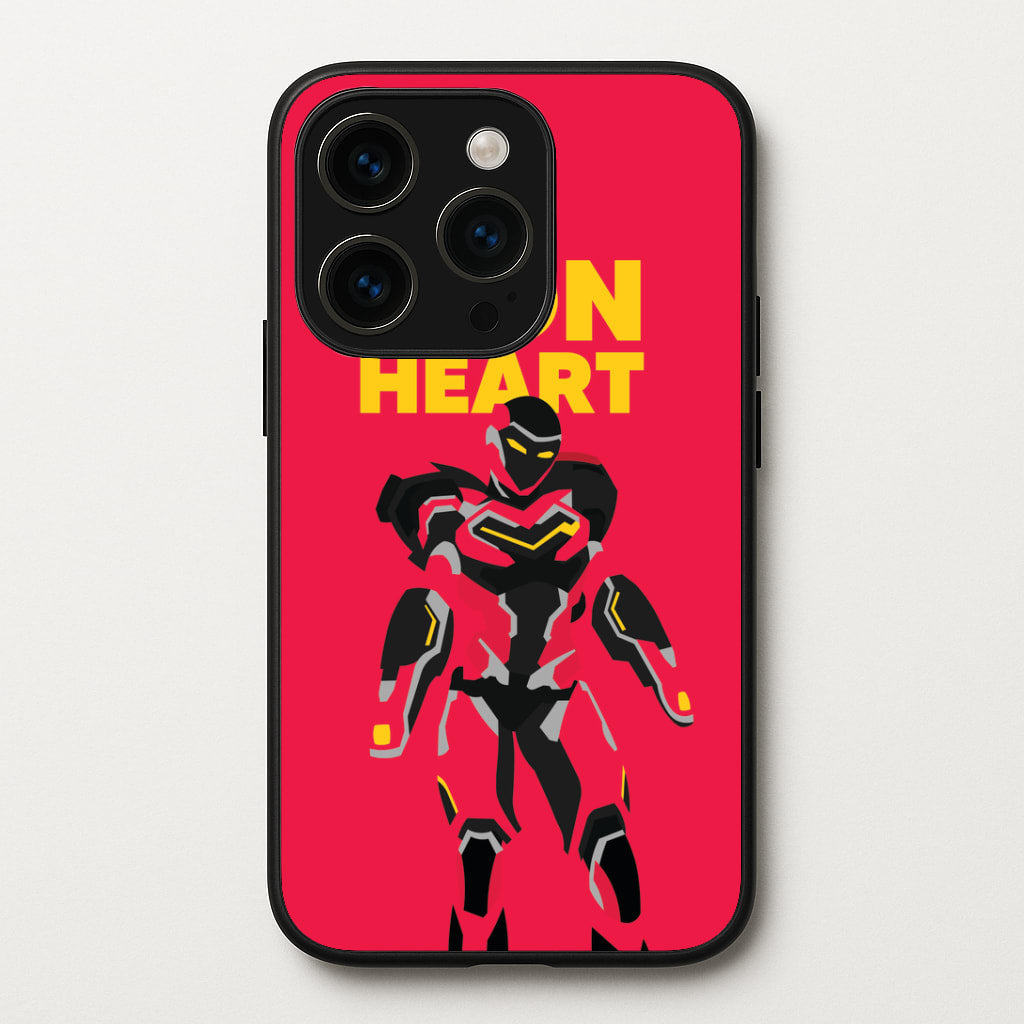 Metal Heart Hero Standing iPhone 15 Pro Case