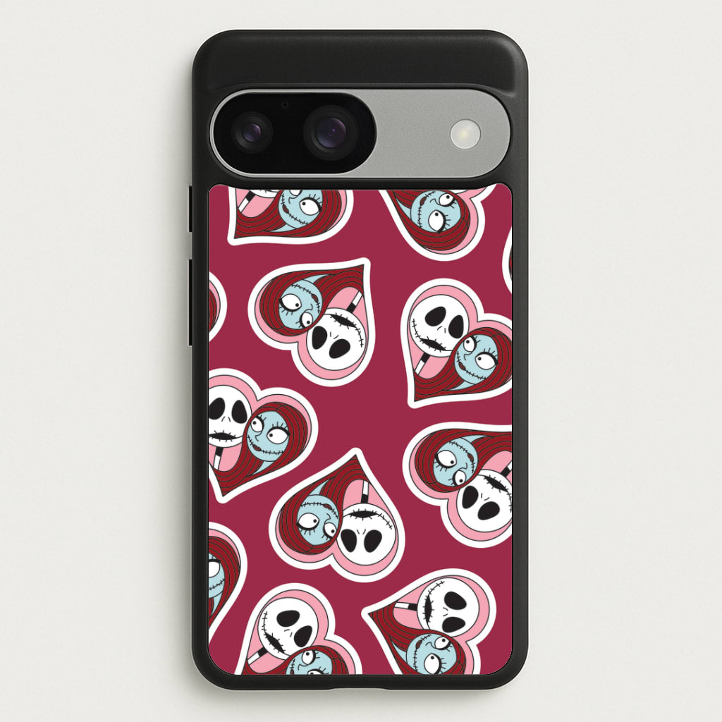 J And S Heart Pattern Google Pixel 9 / 9 Pro Case