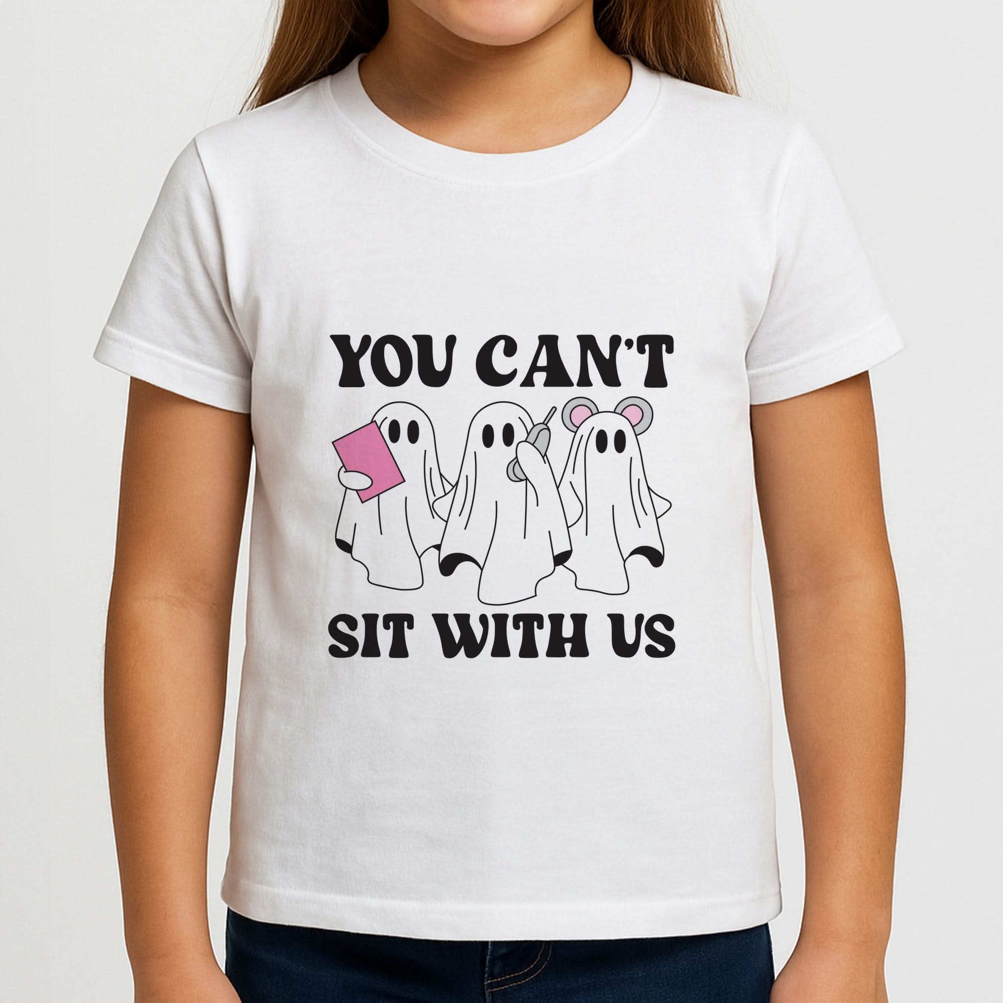 You Can't Sit With Us Ghosts Girls T-Shirt