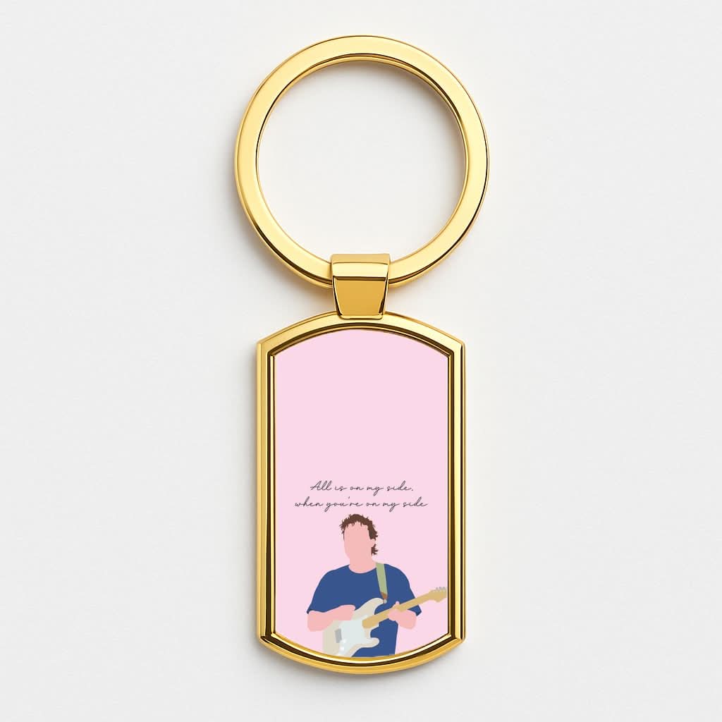 All Is On My Side Pink Gold Keyring