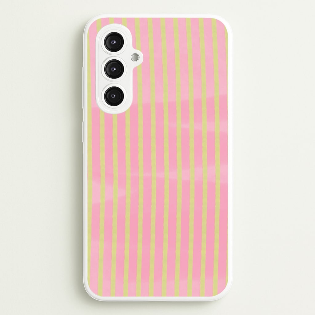 Pink Meadow Stripes Galaxy S23FE Case