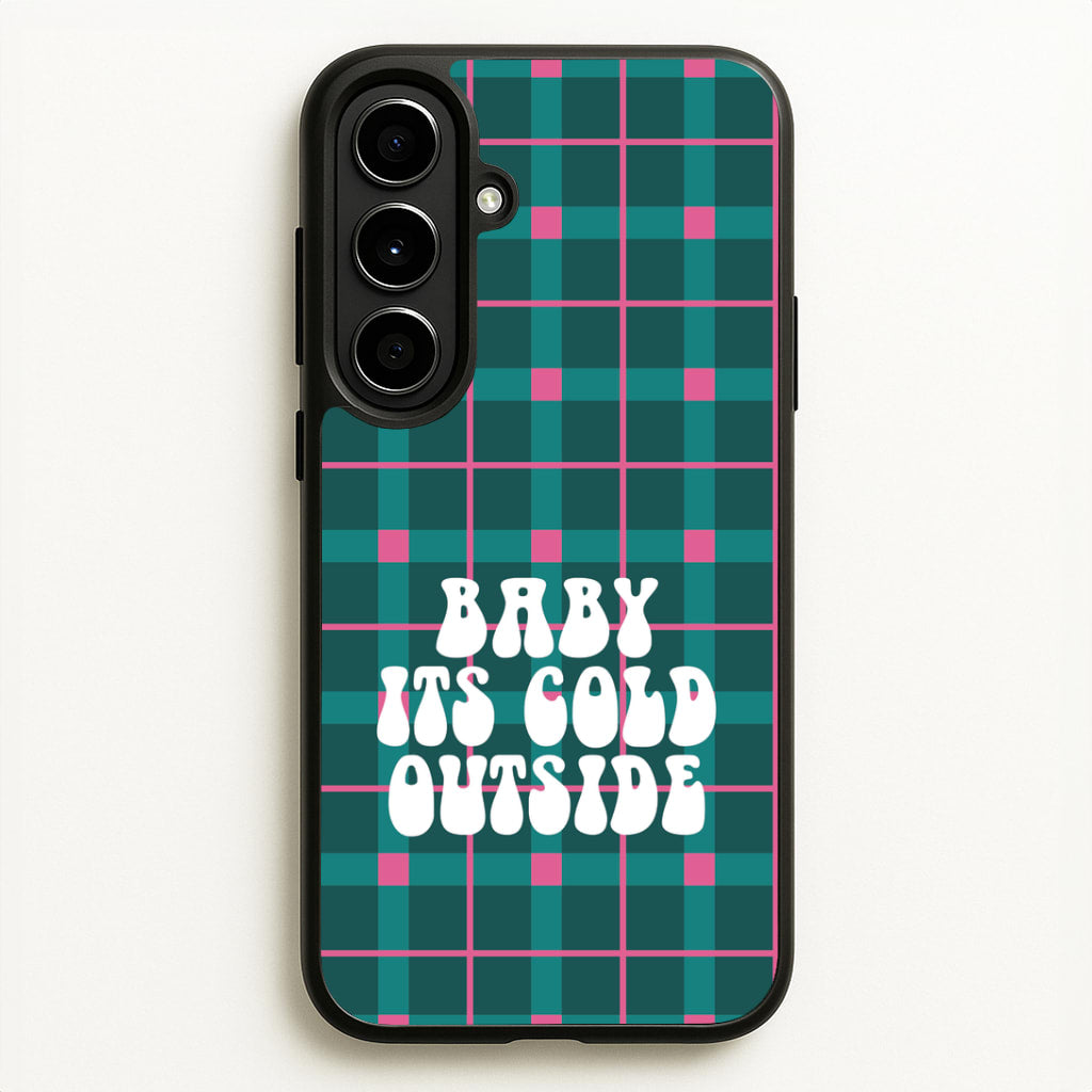 Baby It's Cold Outside Tartan Galaxy A56 Case