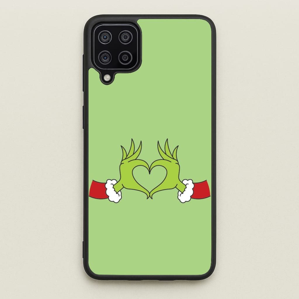 Christmas Green Heart Galaxy A12 Case
