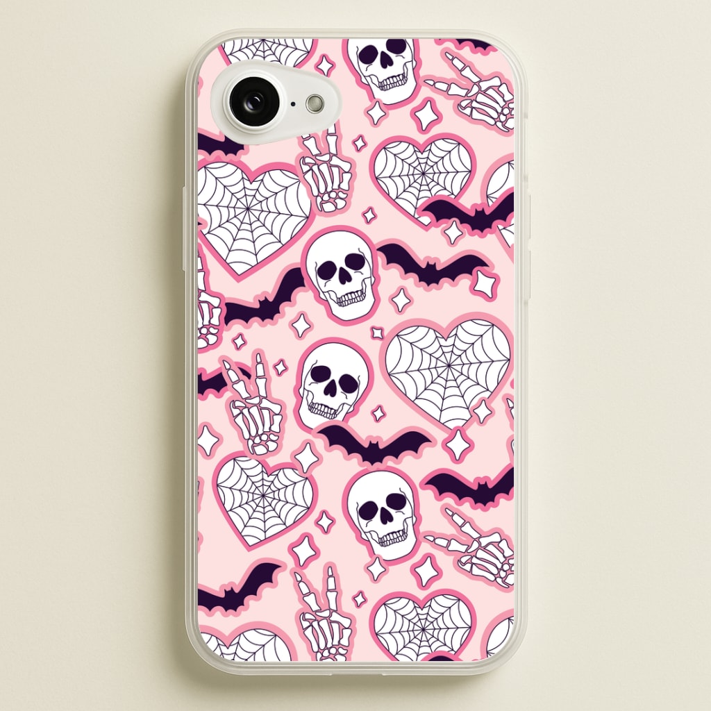 Cute Halloween Stickers Pattern iPhone 16e Case