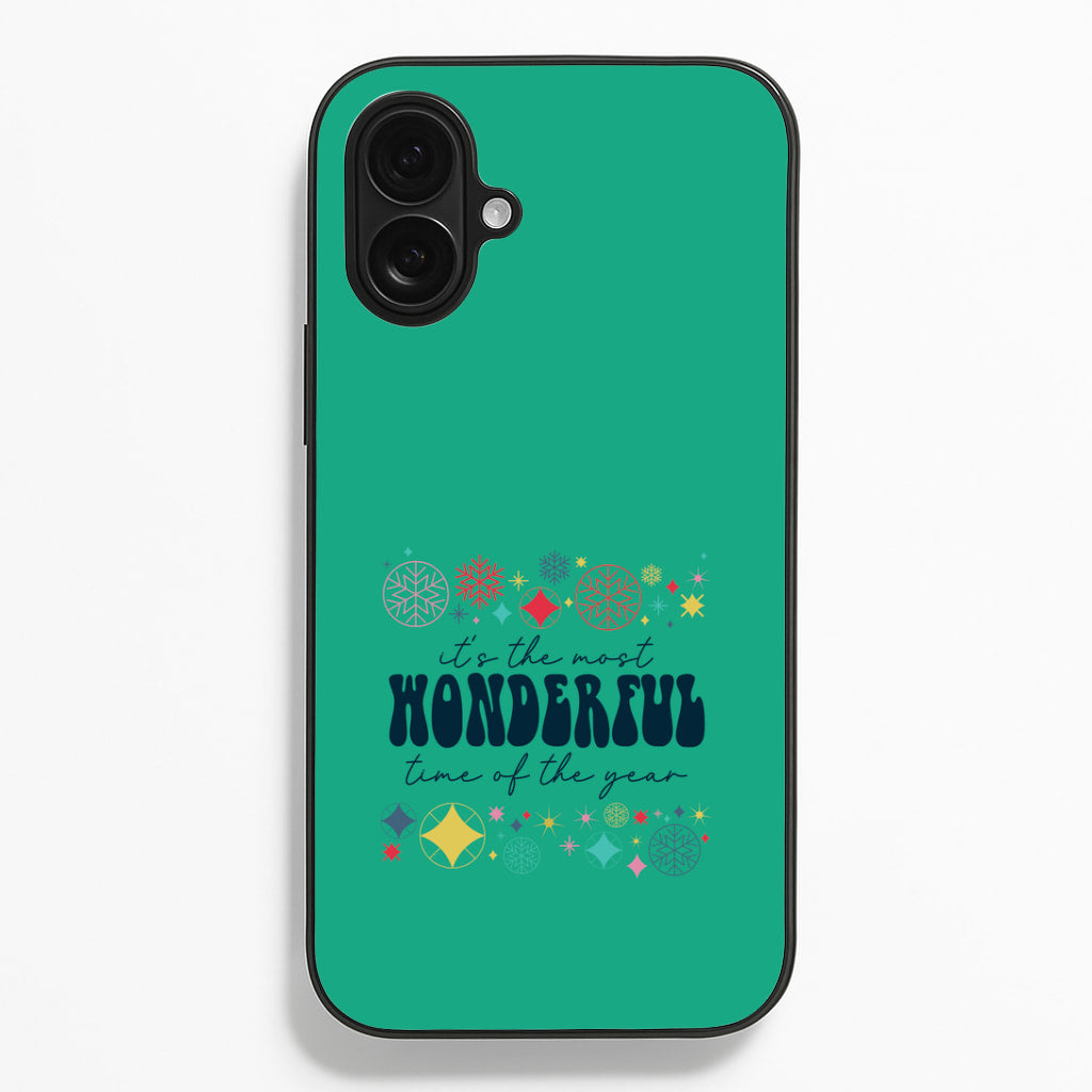 The Most Wonderful Time Of The Year Geometric iPhone 16 Plus Case